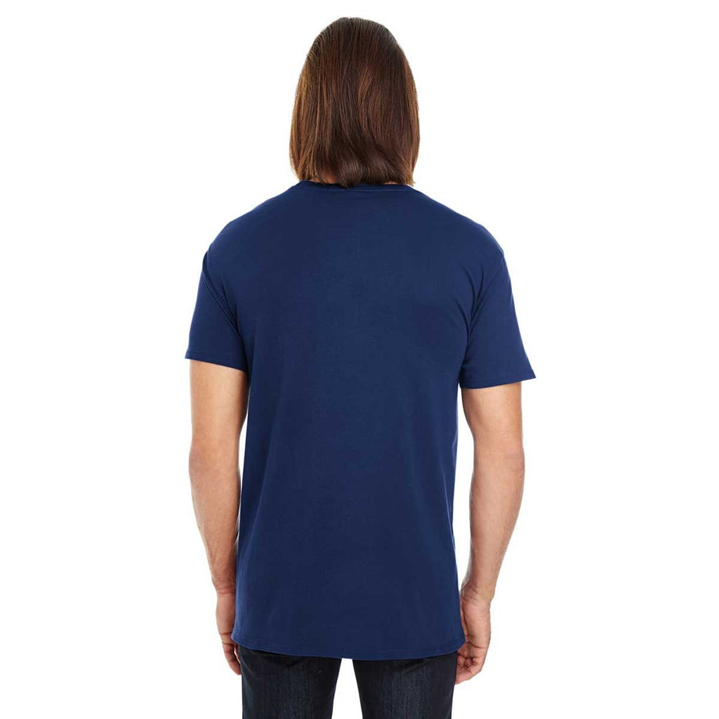 Threadfast Unisex Navy Pigment Dye Short-Sleeve T-Shirt