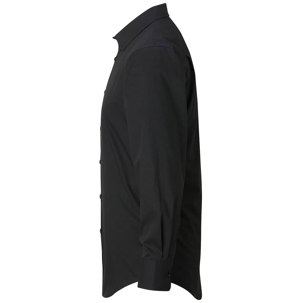 Edwards Men's Black Comfort Stretch Broadcloth Shirt