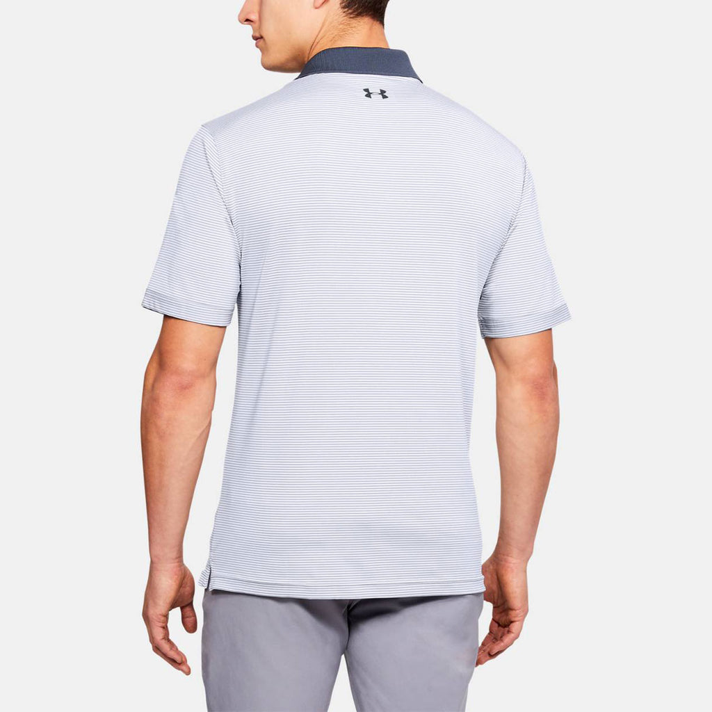 Under Armour Men's White Stealth Gray Performance Novelty Polo