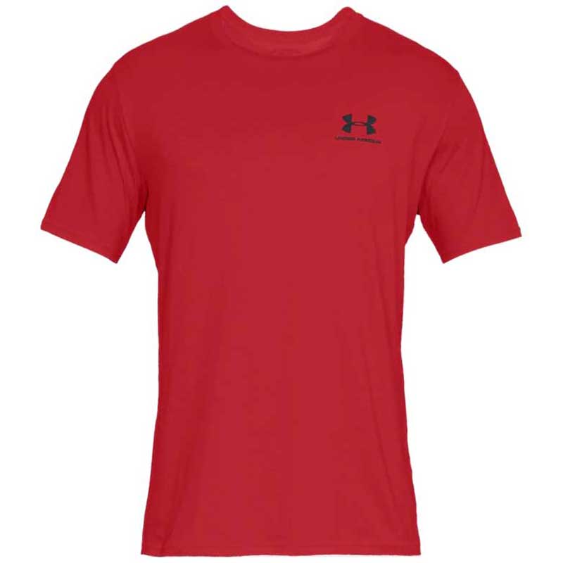 Under Armour Men's Red Sportstyle Left Chest Short Sleeve