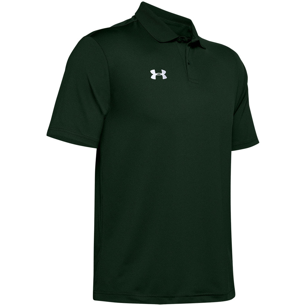 Under Armour Men's Forest Green Team Performance Polo