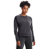 Under Armour Women's Jet Grey UA Rival Terry Taped Crew