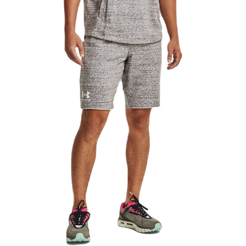 Under Armour Men's Onyx White/Black Rival Terry Shorts