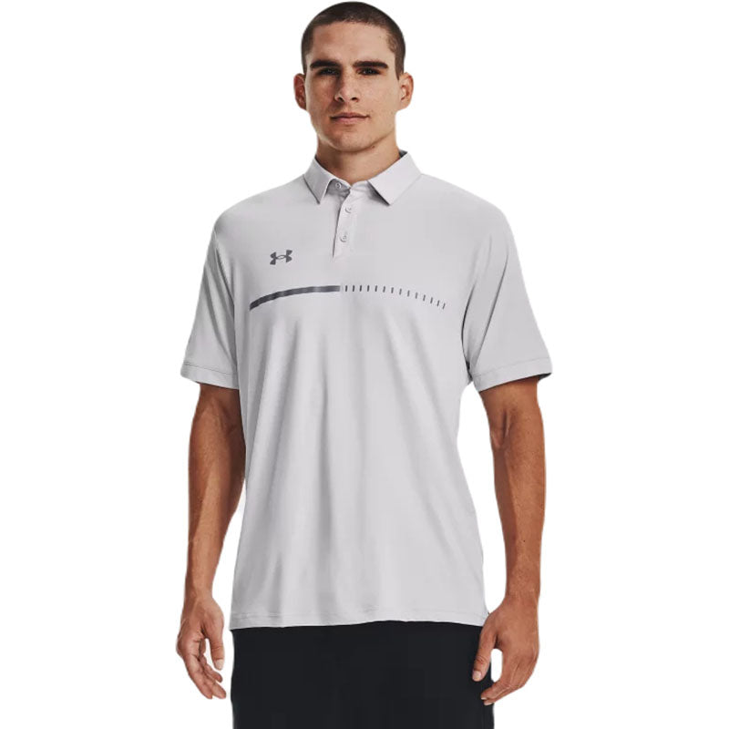 Under Armour Men's Halo Grey/Steel Title Polo - Main Image