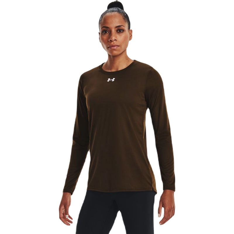 Under Armour Women's Cleveland Brown/White Team Tech Long Sleeve