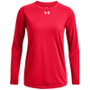 Under Armour Women's Red/White Team Tech Long Sleeve