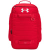 Under Armour Red/Red/Metallic Silver Contain Backpack