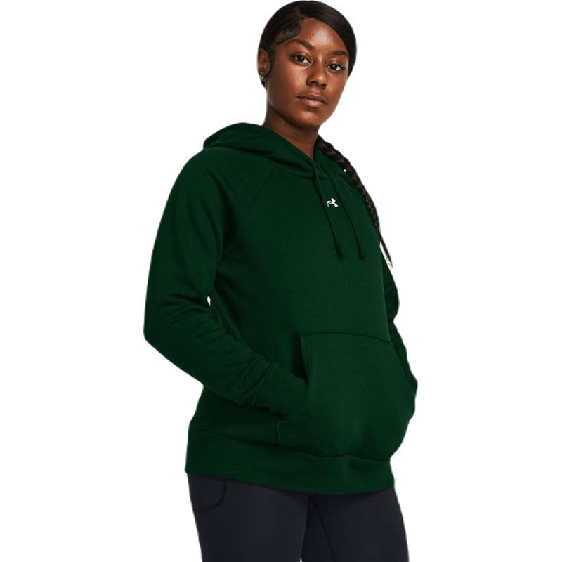 Under Armour Women's Forest Green/White Rival Fleece Hoodie