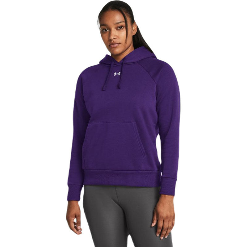 (取寄) アンダーアーマー レディース ライバル フリース パーカー Under Armour women Rival Fleece Hoodie Purple/White Under Armour Women's Purple/White Rival Fleece Hoodie