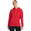 Under Armour Women's Red/White Rival Fleece Hoodie