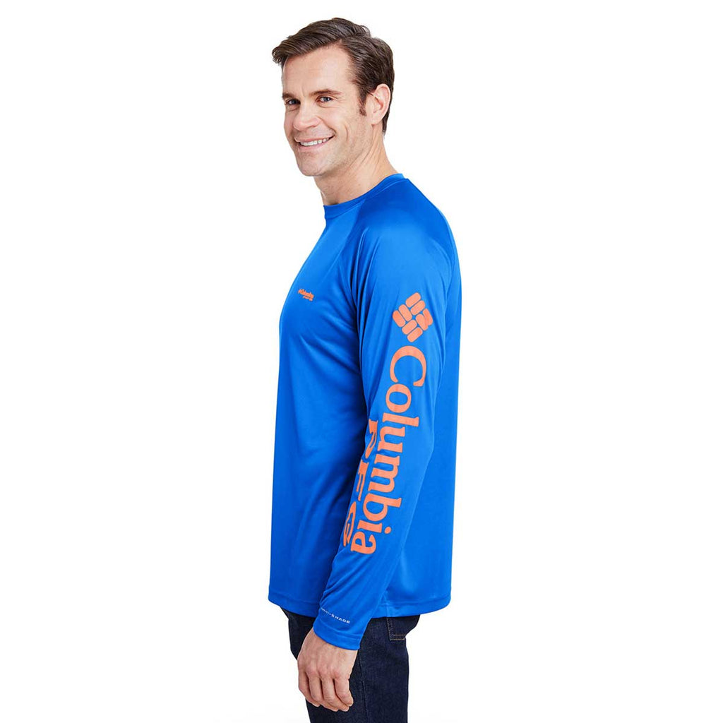 Columbia Men's Vivid Blue Terminal Tackle Long-Sleeve T-Shirt