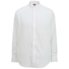 Edwards Men's White Batiste Banded Collar Shirt
