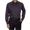 Calvin Klein Men's Black Slim Fit Non-Iron Dobby Dress Shirt