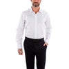 Calvin Klein Men's White Slim Fit Non-Iron Dobby Dress Shirt