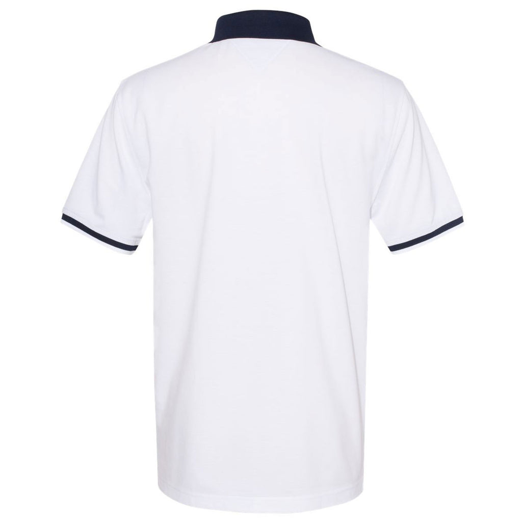 Tommy Hilfiger Men's Bright White Sanders Tipped Cotton Pique Sport Polo