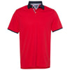 Tommy Hilfiger Men's Mars Red Sanders Tipped Cotton Pique Sport Polo