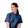 Van Heusen Women's English Blue Short Sleeve Oxford Shirt-Alpha Sized