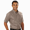 Van Heusen Men's Brown Short Sleeve Oxford Shirt-Alpha Sized