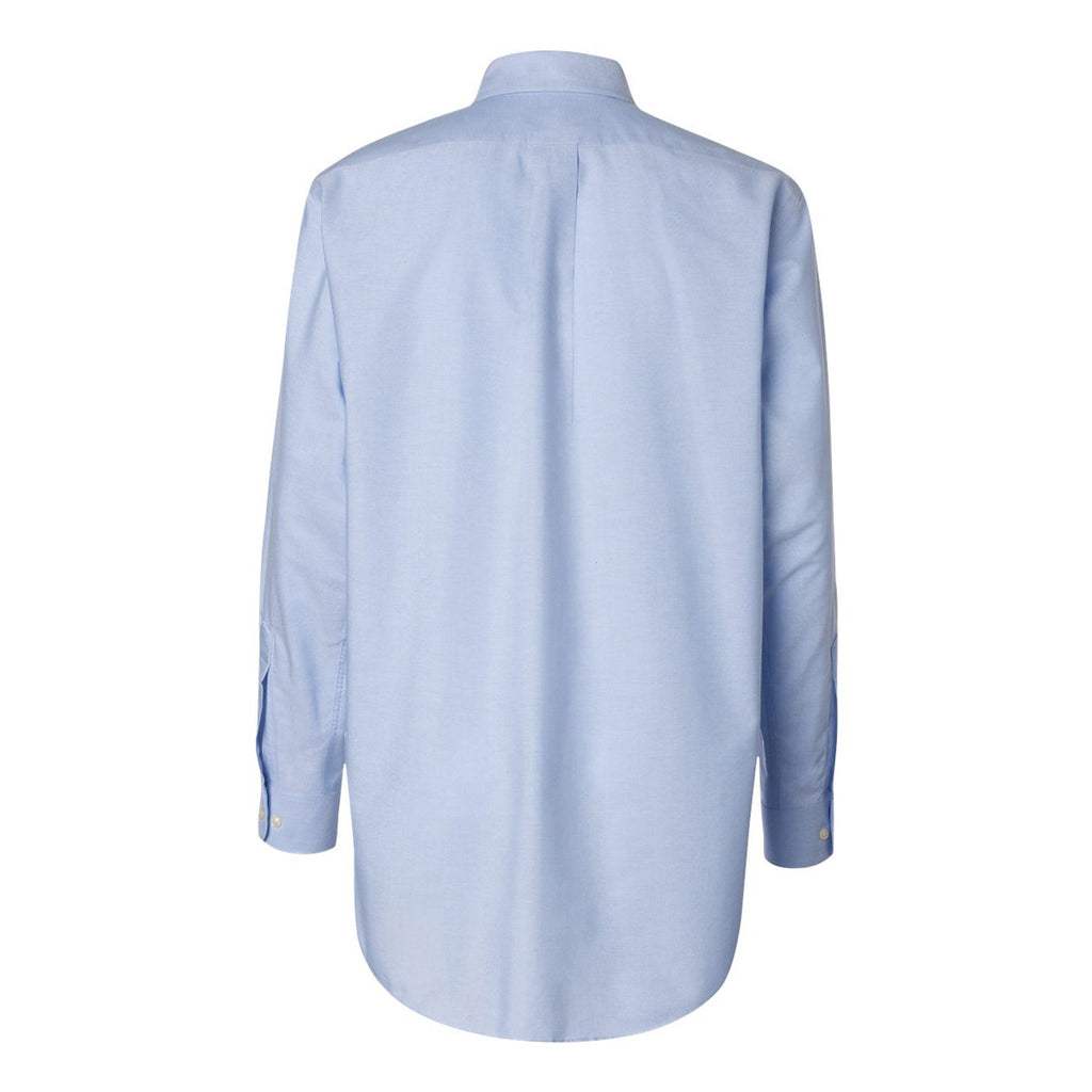 Van Heusen Men's Blue Long Sleeve Regular Fit Pinpoint Shirt-Alpha Sized