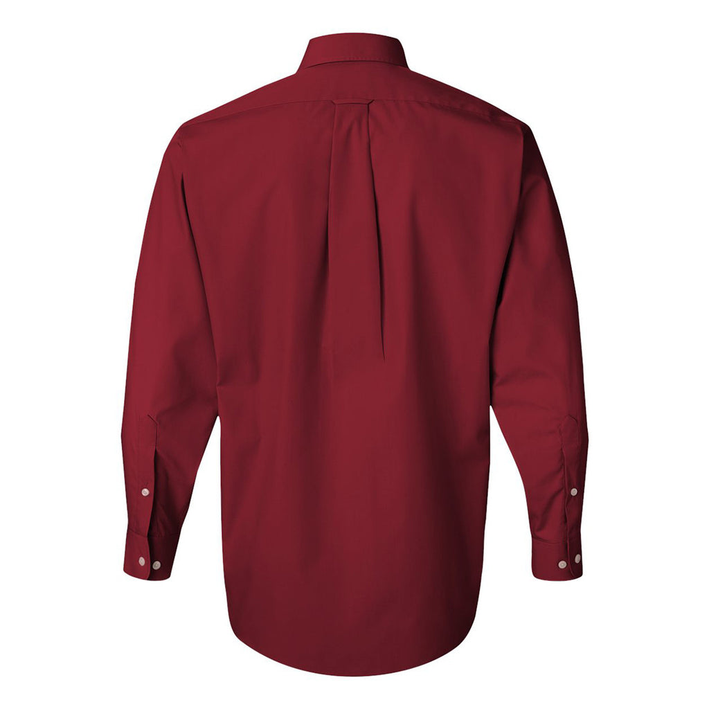 Van Heusen Men's Cardinal Silky Poplin Dress Shirt
