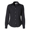 Van Heusen Women's Black Silky Poplin Dress Shirt