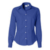 Van Heusen Women's Ultra Blue Silky Poplin Dress Shirt