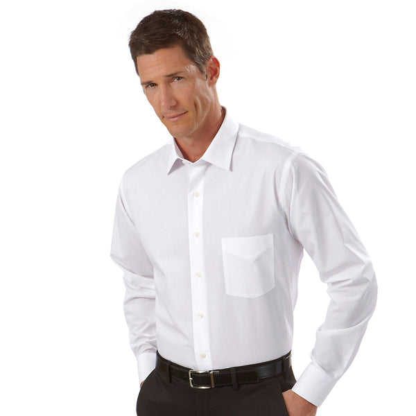 Van Heusen Men's White Broadcloth Dress Shirt