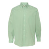 Van Heusen Men's Green Chicory Gingham Long Sleeve Dress Shirt