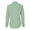Van Heusen Women's Green Chicory Gingham Long Sleeve Dress Shirt