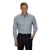Van Heusen Men's Grey Feather Stripe With Contrast Long Sleeve Shirt
