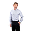 Van Heusen Men's Grey Non Iron Feather Stripe Long Sleeve Shirt
