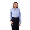 Van Heusen Women's Blue Crystal Non Iron Feather Stripe Long Sleeve Shirt