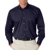 Van Heusen Men's Navy Twill Long Sleeve Dress Shirt