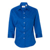 Van Heusen Women's Royal Blue 3/4 Sleeve Twil Dress Shirt