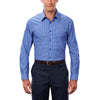Van Heusen Men's Dark Blue Cotton/Poly Check Dress Shirt