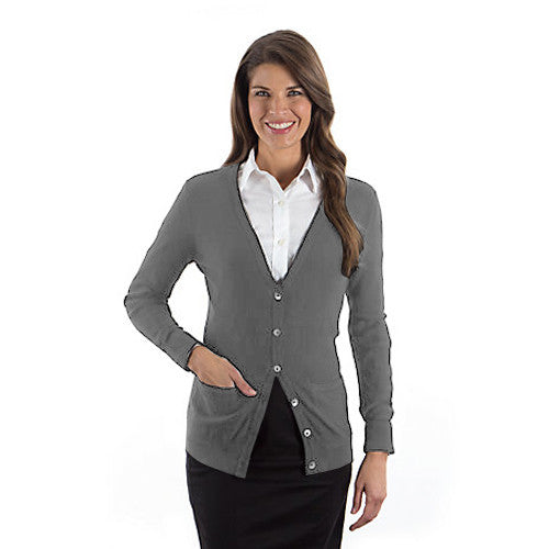 Van Heusen Women's Grey Long Sleeve Cardigan Sweater