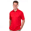 IZOD Men's Polish Red Performance Polyester Solid Dobby Polo