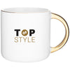 ETS White/Gold Minolo-Metallic 14 oz Mug
