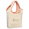 Gemline Natural/Coral Watermelon Pattern Reversible Cotton Tote