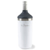Aviana White Opaque Gloss Chateau Double Wall Stainless Wine Bottle Cooler