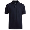 Edwards Men's Navy Cotton Pique Short Sleeve Polo with Pocket