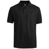 Edwards Men's Black Cotton Pique Short Sleeve Polo with Pocket