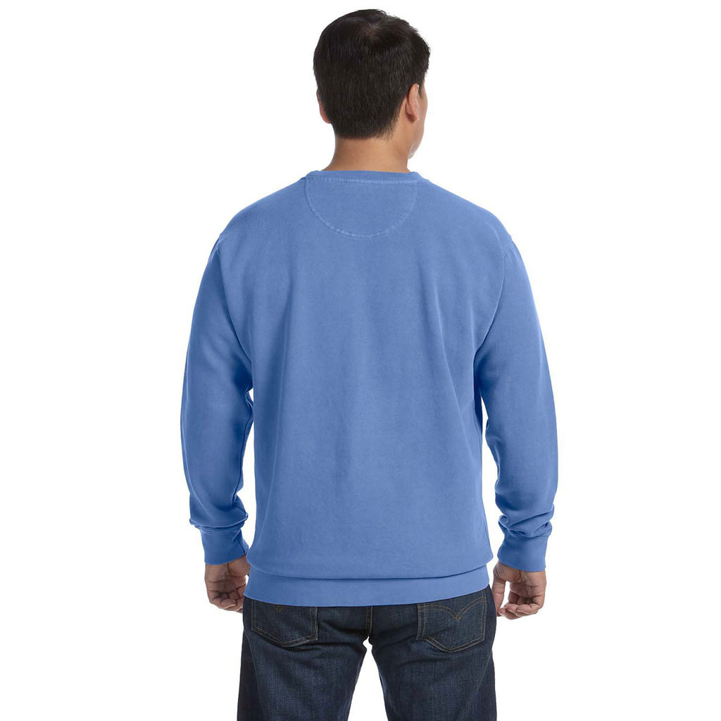 Comfort Colors Men's Flo Blue 9.5 oz. Crewneck Sweatshirt