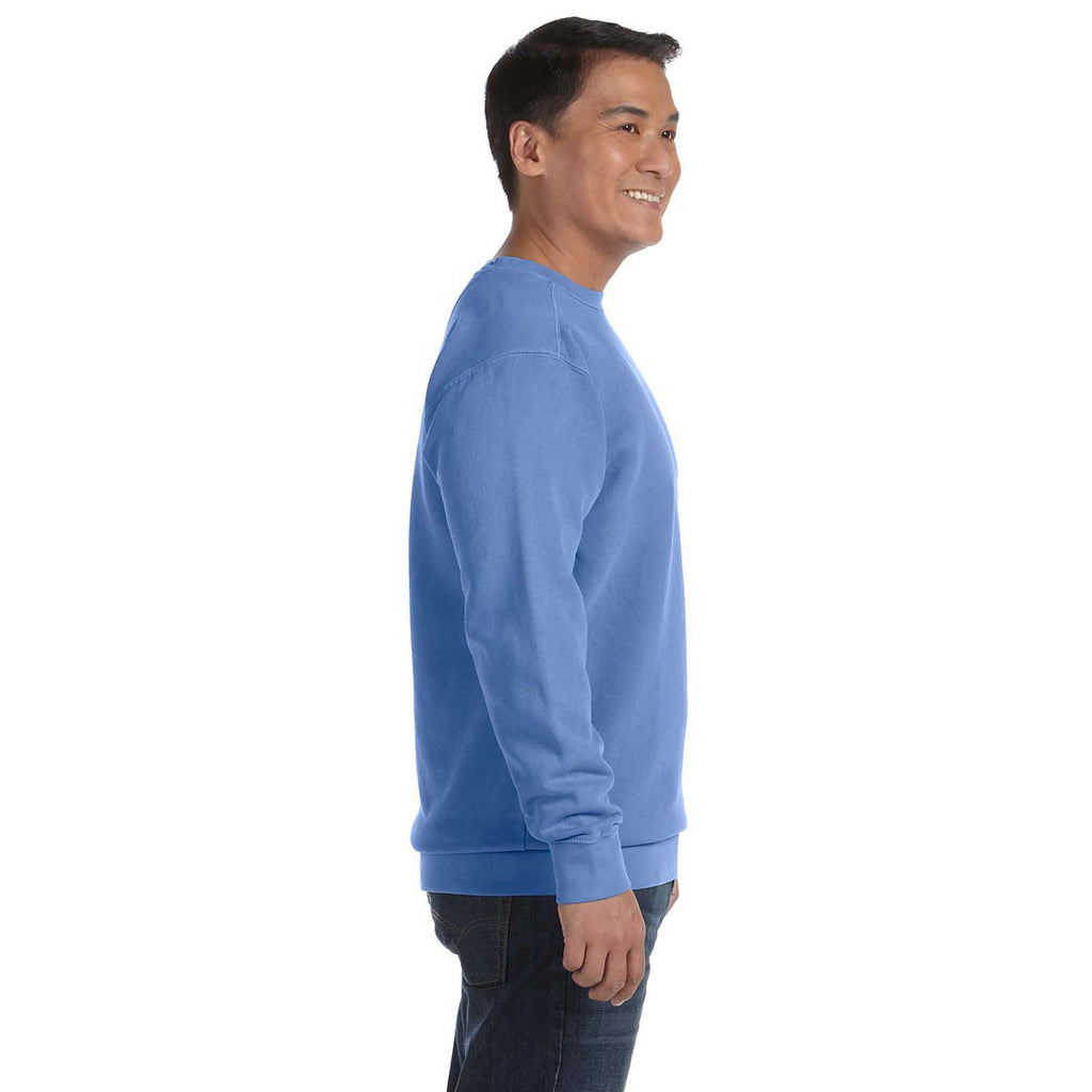 Comfort Colors Men's Flo Blue 9.5 oz. Crewneck Sweatshirt