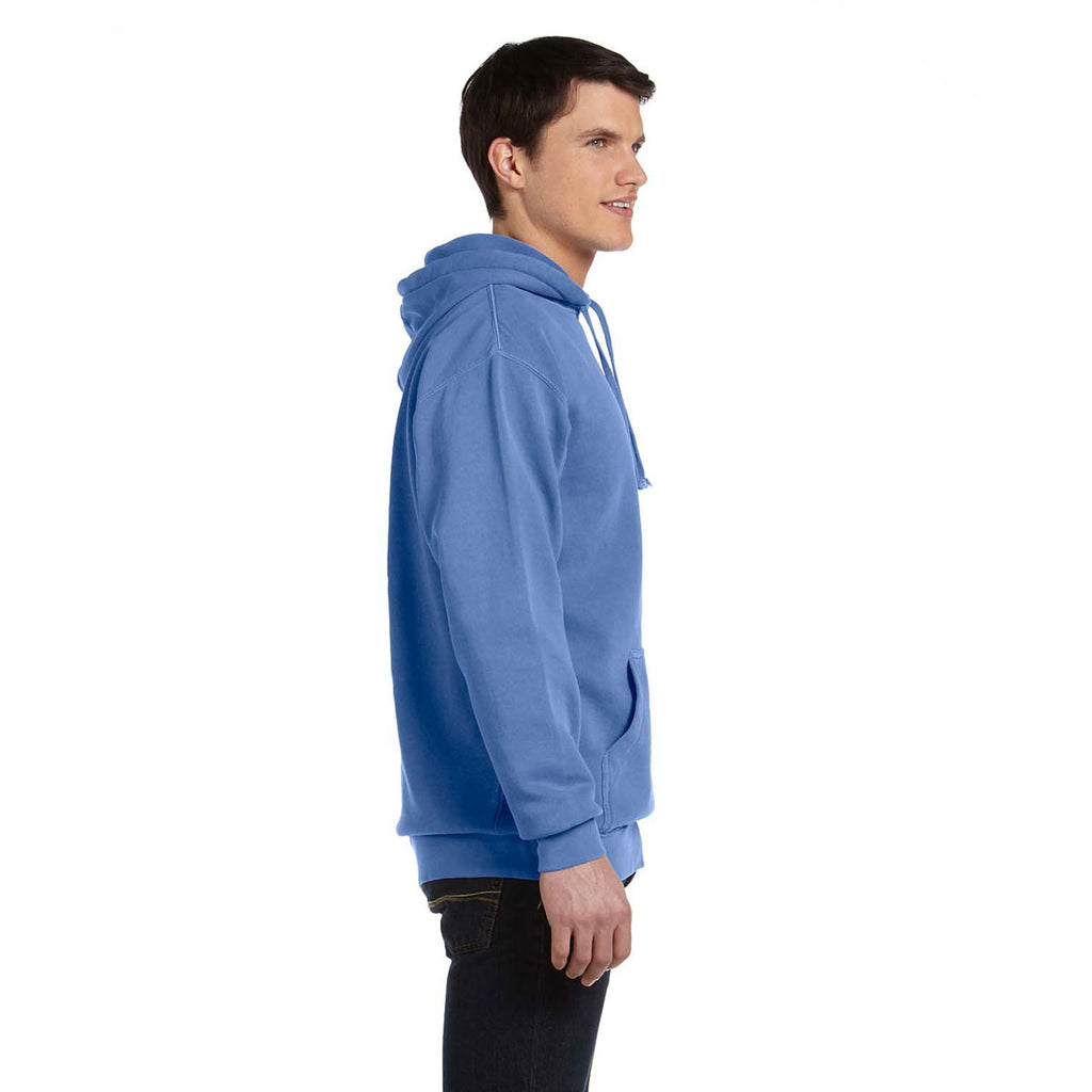 Comfort Colors Men's Flo Blue 9.5 oz. Hooded Sweatshirt