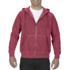 Comfort Colors Men's Crimson 9.5 oz. Full-Zip Hooded Sweatshirt