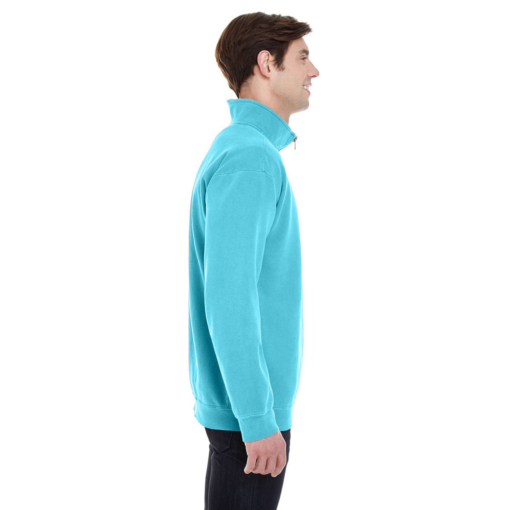 Comfort Colors Men's Lagoon Blue 9.5 oz. Quarter-Zip Sweatshirt