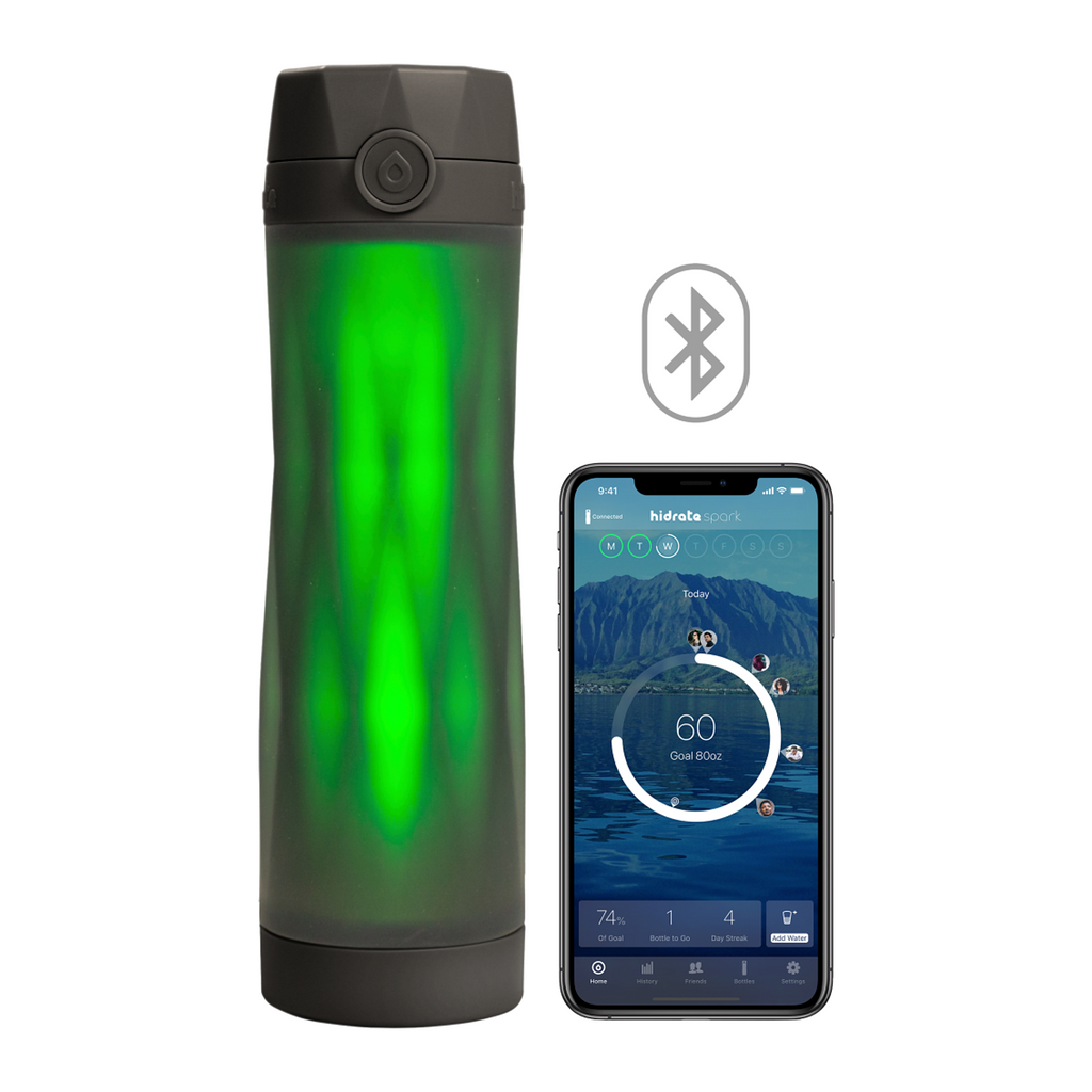 HidrateSpark Black V3 Bluetooth Smart Water Bottle