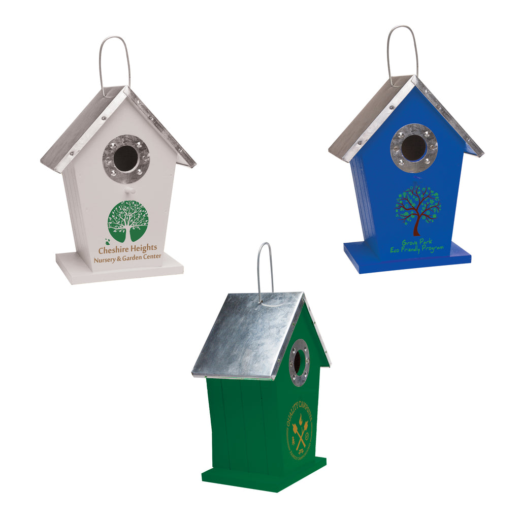 Illini Green Wood Birdhouse