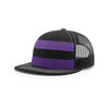 Richardson Purple Mesh Back Striped Trucker Flatbill Hat
